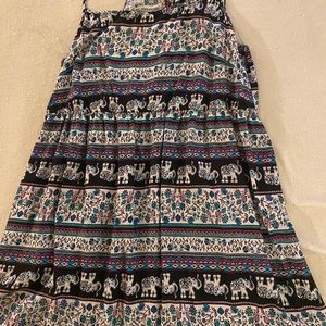 Elephant pattern dress